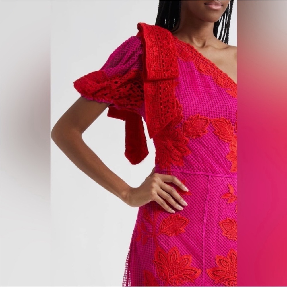 Farm Rio Guipuire Bicolor Maxi Dress - Picture 5 of 13